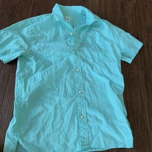 Mint green linen boys shirt
